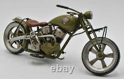 1/8 Echelle 13 Métal WWII Harley Davidson Avec / Érotique Fille Logo Moto