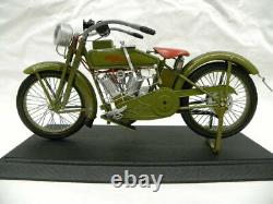 1917 Harley Davidson V Twin Modèle F Moto Avec / Vitrine Grand 16 Xonex
