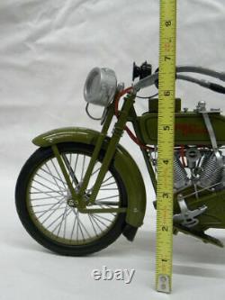 1917 Harley Davidson V Twin Modèle F Moto Avec / Vitrine Grand 16 Xonex