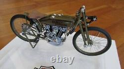 1923 Harley Davidson 8 Valve Moto Racer 110 Métal Moulé 8 COA Stand