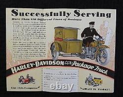 1930's Harley-Davidson SERVI-CAR Moto Brochure Pipette Harley La Crosse Wi