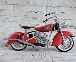 1956 Rouge Harley-Davidson 1 8-SCALE Détaillé Fait-Main Moto Décoration Nr