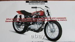 1977 Harley Davidson 750 XR Étain Moto Grand Affichage Bureau/Homme Cave 15.2cm
