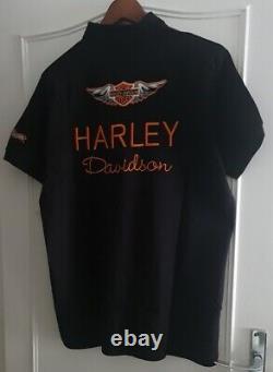 2 X Polos Harley Davidson Noir/Blanc, taille XL neuf