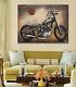 3d Acier Mural Art Peinture Sur Métal Harley Davidson Moto Vélo Neuf Affaire