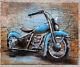 3d Acier Mural Art Peinture Sur Métal Harley Davidson Moto Vélo Neuf Figurine