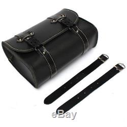 6XUniversal Moto Selle Pouch Sac Rangement Tool Cuir Pour Harley Davidson No UH