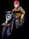 Ancien Et Rare Jouet Moto Atom Harley Davidson Tôle Masudaya Toys Japan 1960