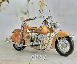 Antique Harley Davidson Moto Boite Jouet Acier Modèle Métal Figurine Cadeau Fait