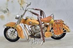 Antique Harley Davidson Moto Boite Jouet Acier Modèle Métal Figurine Cadeau Fait