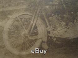 Antique Militaire Moto Harley Davidson Caporal Sims Driver Américain Photo