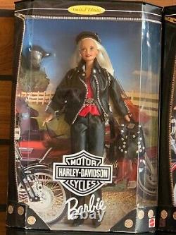 Barbie Harley Davidson 6 poupées différentes + 2 motos en un seul lot 1ère série