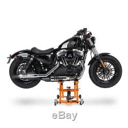Bequille d'Atelier Ciseaux pour Harley Davidson Pont Elevateur Leve Moto orange