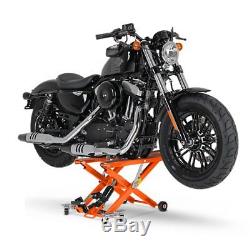 Bequille d'Atelier Ciseaux pour Harley Davidson Pont Elevateur Leve Moto orange