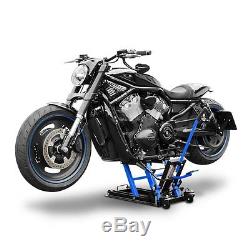 Bequille d'Atelier Moto Ciseaux pour Harley Davidson Night-Rod VRSCD L noir-bleu