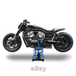 Bequille d'Atelier Moto Ciseaux pour Harley Davidson Night-Rod VRSCD L noir-bleu