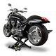 Bequille D'atelier Xl Pour Harley Davidson Softail Custom Leve Moto Cric Noir