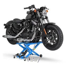 Bequille d'atelier pour Harley Davidson CVO Road Glide Ultra leve moto cric bleu