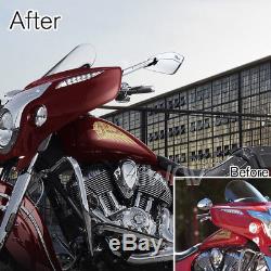 Bleu moto rétroviseurs CNC Cleaver look pour Harley-Davidson SOFTAIL FAT BOY LO