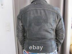 Blouson Cuir Femme Harley Davidson Taille L 2008 Moto Leather Jacket