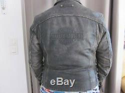 Blouson Cuir Femme Harley Davidson Taille L 2008 Moto Leather Jacket