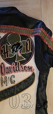 Blouson cuir Harley Davidson femme, modèle RARE! Taille s