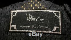 Blouson cuir vintage HARLEY DAVIDSON WILLIE G à franges noir Taille 42 US (44cm)