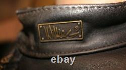 Blouson cuir vintage HARLEY DAVIDSON WILLIE G à franges noir taille 48 US (54cm)