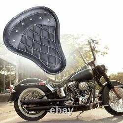 Bobber Siège solo de moto en cuir pour Harley Davidson Sportster Dyna Softail