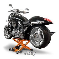 Cric Moto Hydraulique pour Harley Davidson Dyna Super Glide Custom FXDC orange