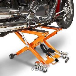 Cric Moto a Ciseaux Hydraulique pour Harley Davidson Dyna Fat Bob FXDF orange
