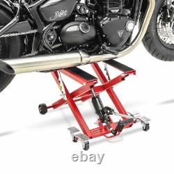 Cric Moto á Ciseaux XL pour Harley Davidson Freewheeler rouge Lève Hydraulique
