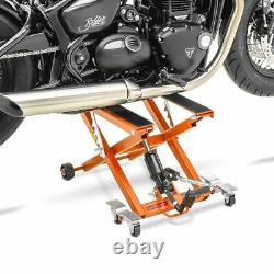 Cric Moto á Ciseaux XL pour Harley Davidson Road King Classic orange Lève