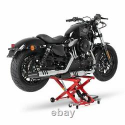 Cric Moto á Ciseaux XL pour Harley Davidson Sportster 1200 Roadster rouge Lève