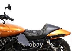 Cuir pur noir pour bouclier thermique de moto Harley Davidson, goujons