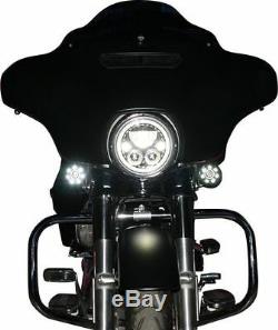 Custom Dynamics 7 H4 LED Chrome Moto Phare Harley Davidson Flhx FLHR
