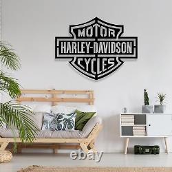 Décoration Murale en Métal Enseigne en métal Harley Davidson Décoration garage