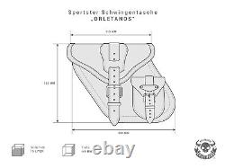 Dynamite Sac en Cuir Convient pour Harley Davidson Dyna Street Bob 1996-2017