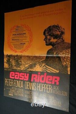 EASY RIDER! Jack nicholson affiche cinema moto Harley Davidson Hydra Glide 1969