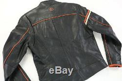 Femmes Harley Davidson Veste Cuir L Noir Element 97121-07VW Eau Résistant
