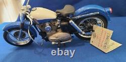 Franklin Mint 1957 Harley Davidson XL Sportster Die Fonte Bleu Moto B11YU84