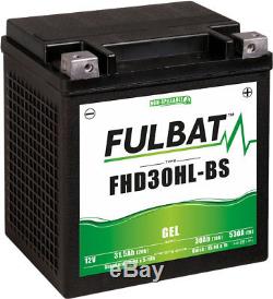 Fulbat Battérie Moto FHD30HL-BS Gel Batterie YHD30HL-BS Gel Harley Davidson