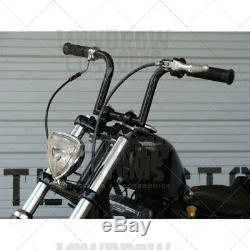 Guidon noir moto Bobber Chopper old skool handelbar black 25mm harley FRISCO