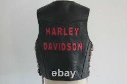 HARLEY-DAVIDSON Gilet sans manches cuir Veste moto (56087)