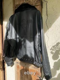 HARLEY DAVIDSON Perfecto Biker Blouson Aviateur Noir Cuir Neuf Lederjacke XXL