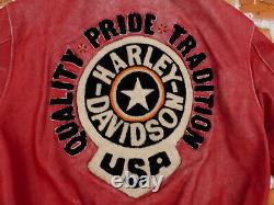 HARLEY DAVIDSON USA Vintage Veste Pride Tradition Rouge TailleXL Pointe Top