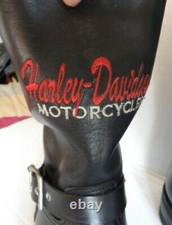 HARLEY DAVIDSON botte moto coquee brodee sur tige cuir