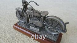 Harley Davidson 1922 Jd V Double Étain Moto Grand Affichage Bureau/Homme Cave