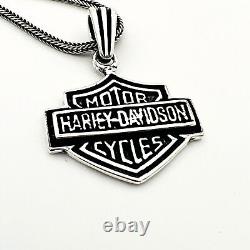 Harley Davidson 925 Collier en argent sterling Vélo Moto Inspiré Magnifique