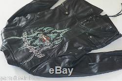Harley Davidson Femme Cascade Veste Cuir Turquoise Tribal 97007-08VW S Rare